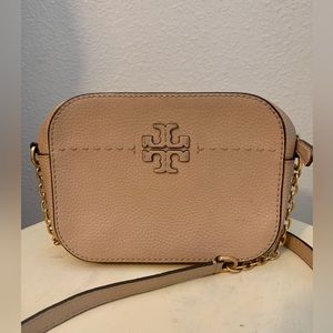 Tory Burch Tan Leather Mcgraw Crossbody Bag